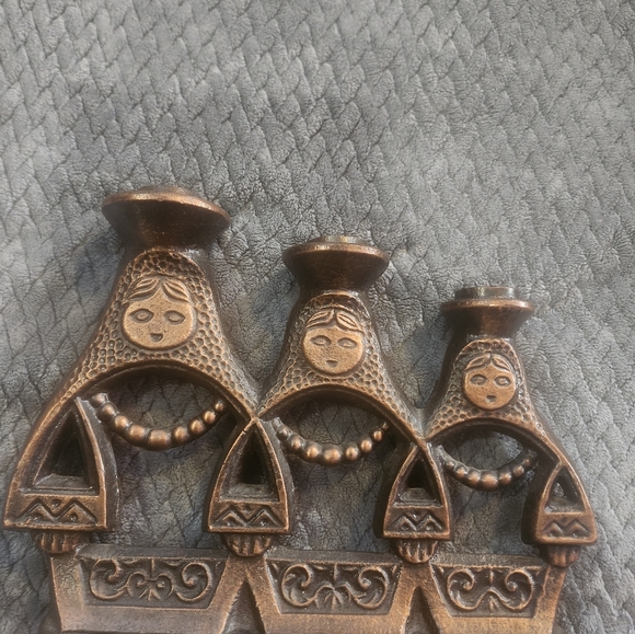 Other - Vintage Copper Plated Russian Matryoshika Candlebra